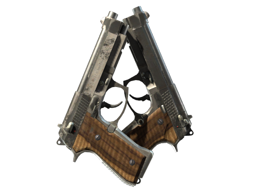 StatTrak™ Dual Berettas | Black Limba (Battle-Scarred)