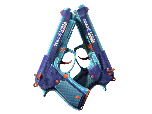 StatTrak™ Dual Berettas | Hydro Strike (Well-Worn)
