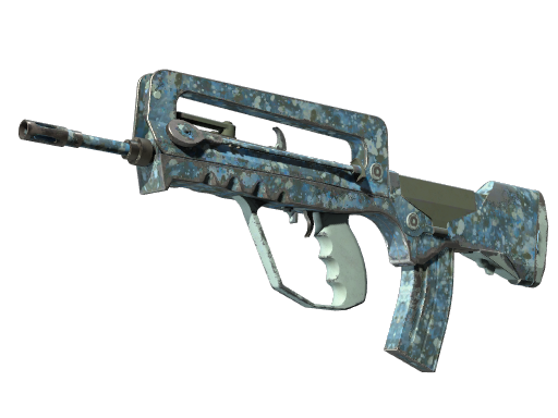 FAMAS | Cyanospatter (Well-Worn)
