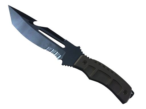 ★ StatTrak™ Survival Knife | Blue Steel (Well-Worn)