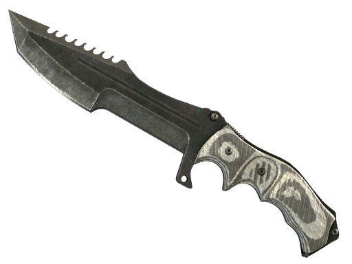 ★ StatTrak™ Huntsman Knife | Black Laminate (Battle-Scarred)