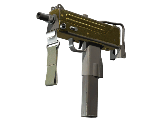 MAC-10 | Gold Brick (Battle-Scarred)