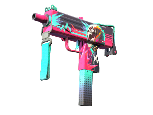 MAC-10 | Neon Rider (Well-Worn)