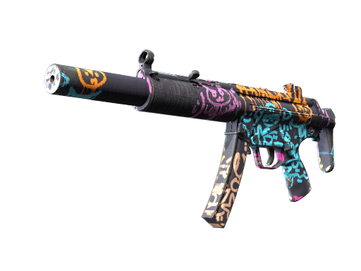 MP5-SD | Neon Squeezer (Well-Worn)