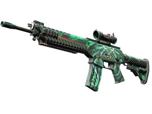 StatTrak™ SG 553 | Dragon Tech (Minimal Wear)